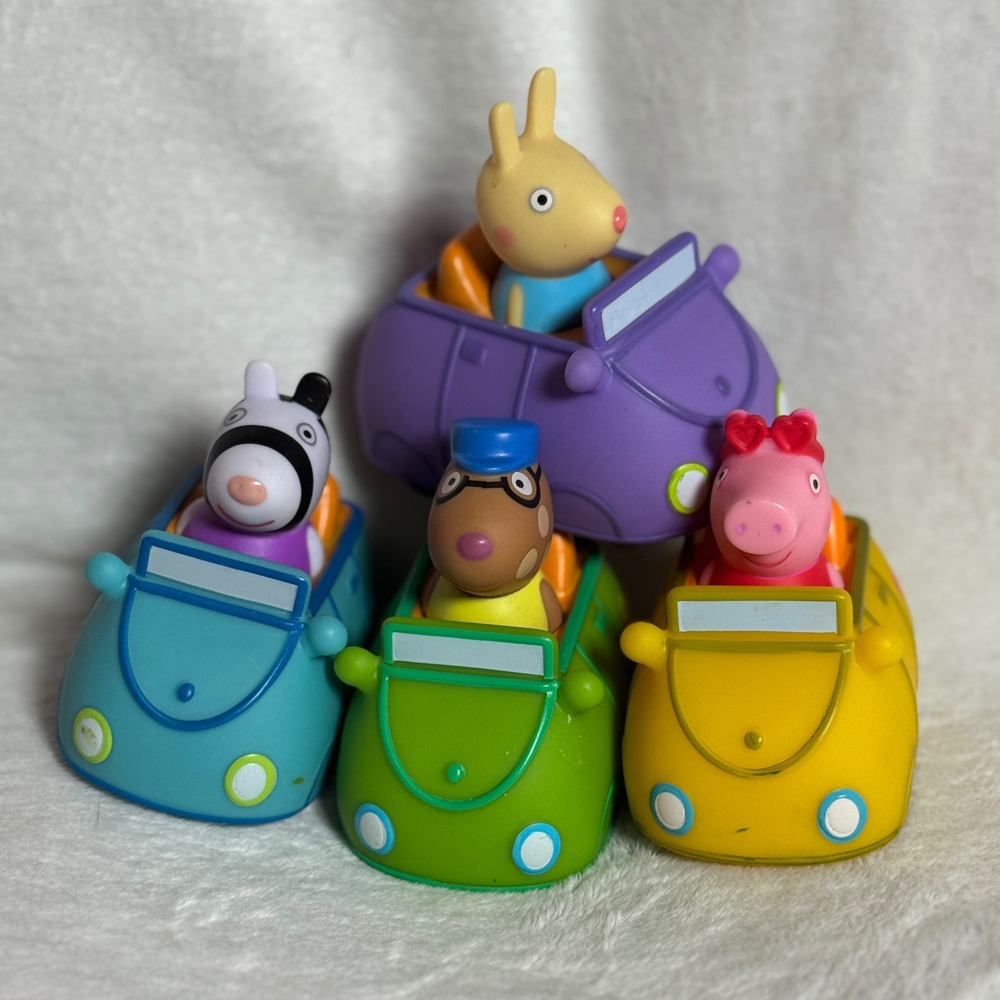 World of Peppa Pig Mini Buggy Free-Wheelin' Friends Toy Jazwares Lot of 4- 2003